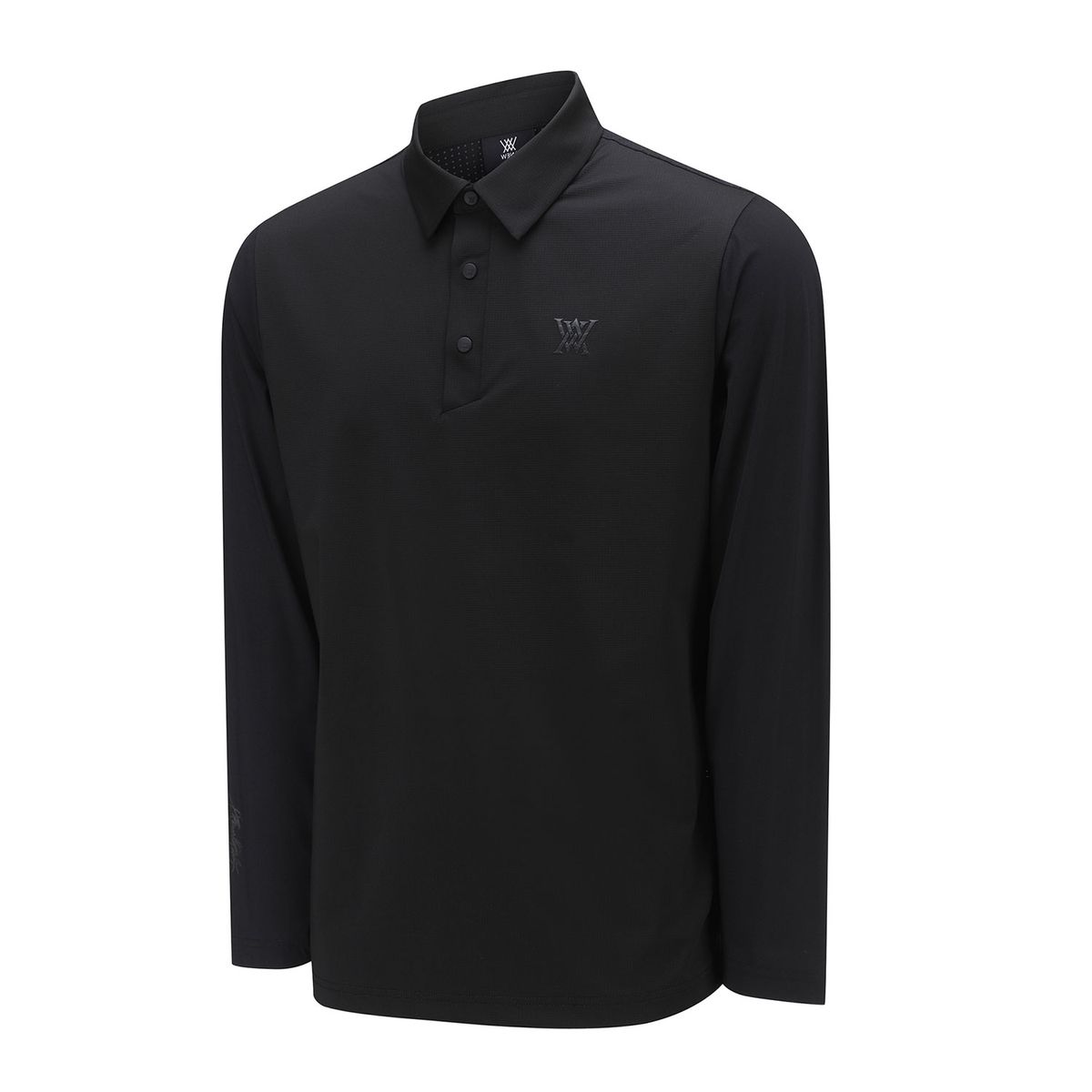 어뉴골프(ANEW GOLF) MEN BAND DETAIL LONG T-SHIRT_BK