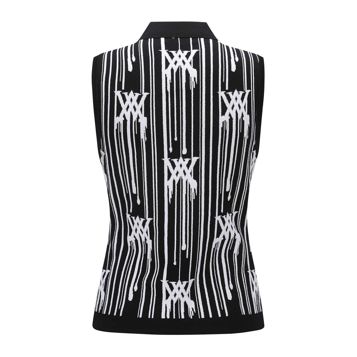 어뉴골프(ANEW GOLF) WOMEN RAIN LOGO SLEEVELESS SWEATER_BK