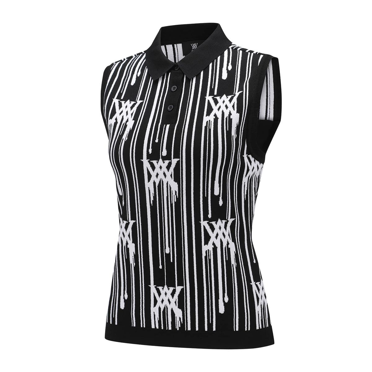 어뉴골프(ANEW GOLF) WOMEN RAIN LOGO SLEEVELESS SWEATER_BK