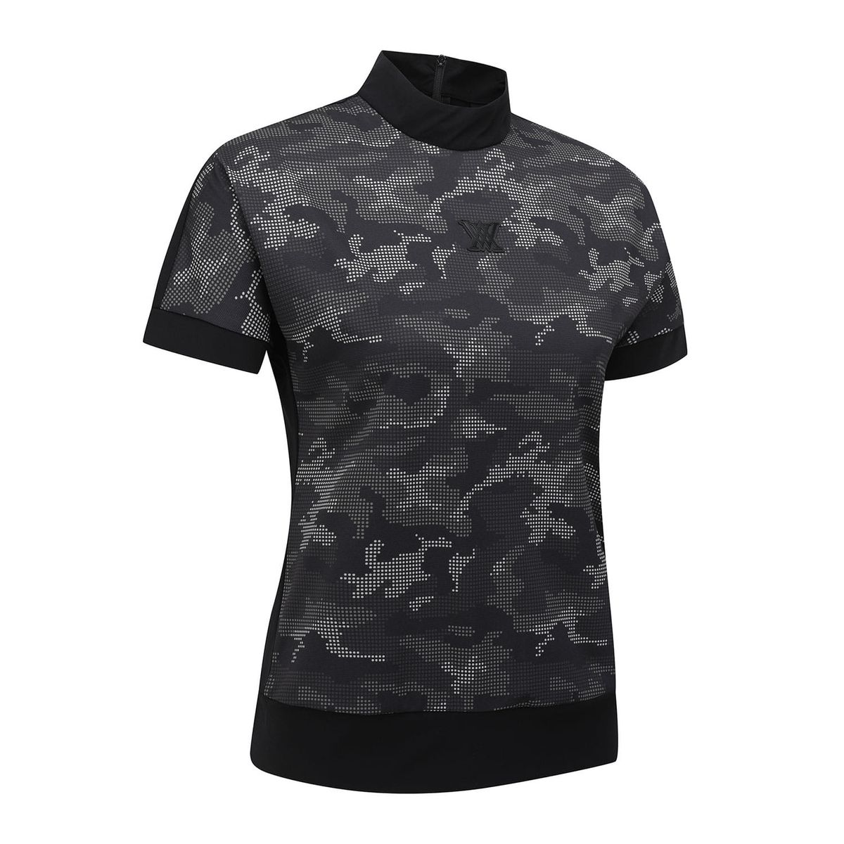 어뉴골프(ANEW GOLF) WOMEN NEW CAMOUFLAGE SHORT T-SHIRT_BK