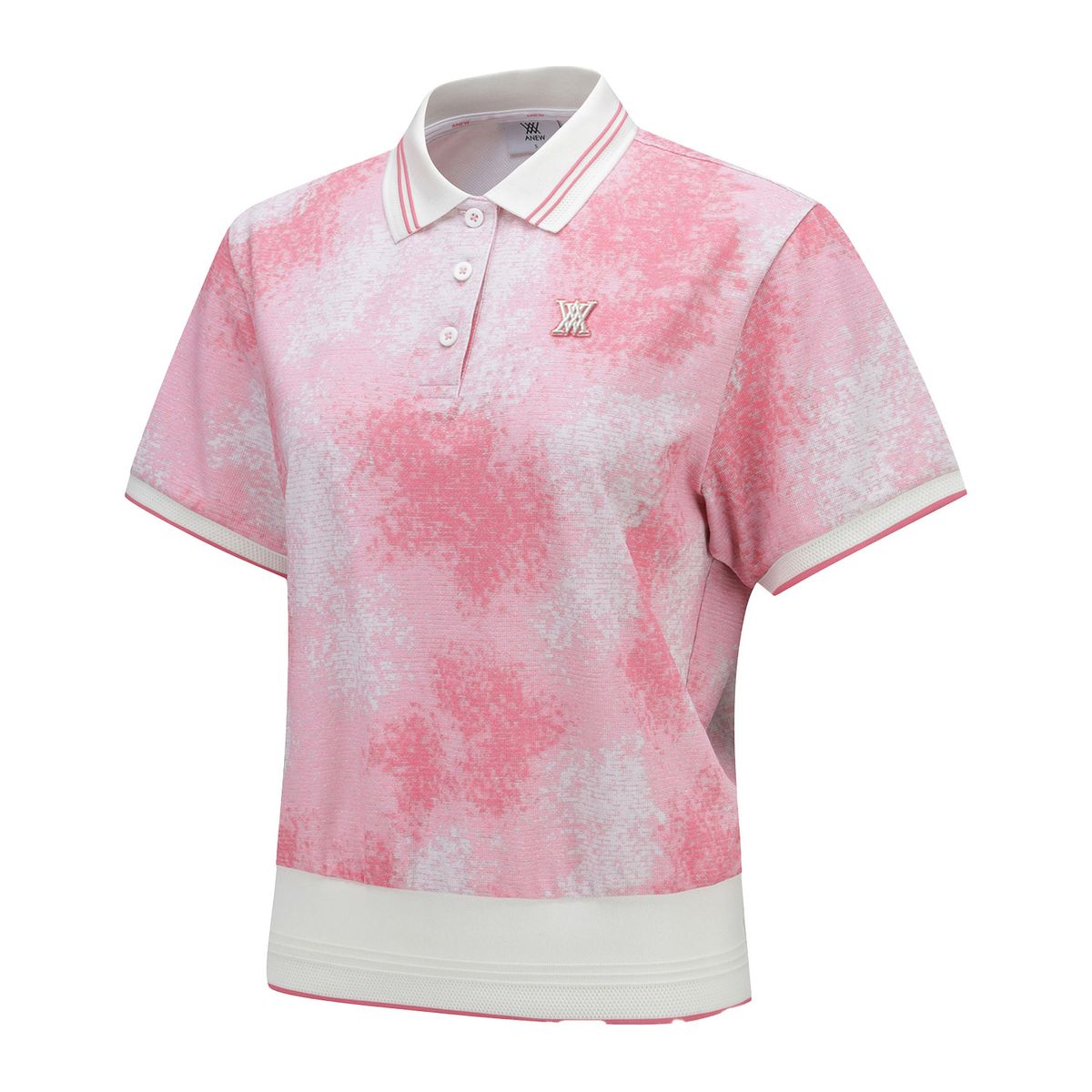어뉴골프(ANEW GOLF) WOMEN SPRINKLED PATTERN SHORT T-SHIRT_PI