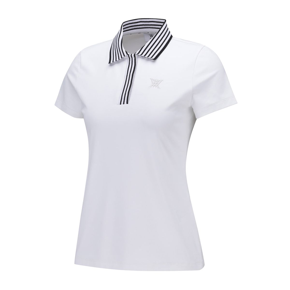 어뉴골프(ANEW GOLF) WOMEN KNIT COLLAR SHORT T-SHIRT_WH