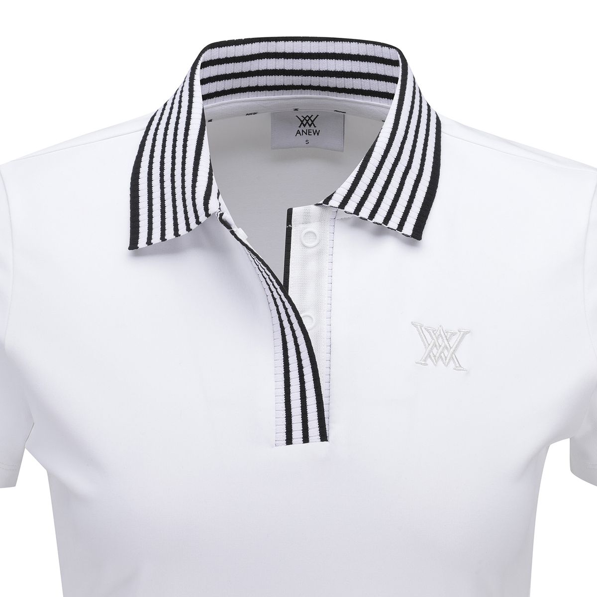 어뉴골프(ANEW GOLF) WOMEN KNIT COLLAR SHORT T-SHIRT_WH
