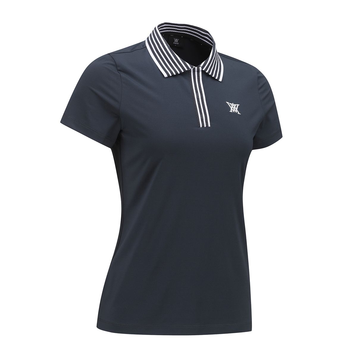 어뉴골프(ANEW GOLF) WOMEN KNIT COLLAR SHORT T-SHIRT_DG