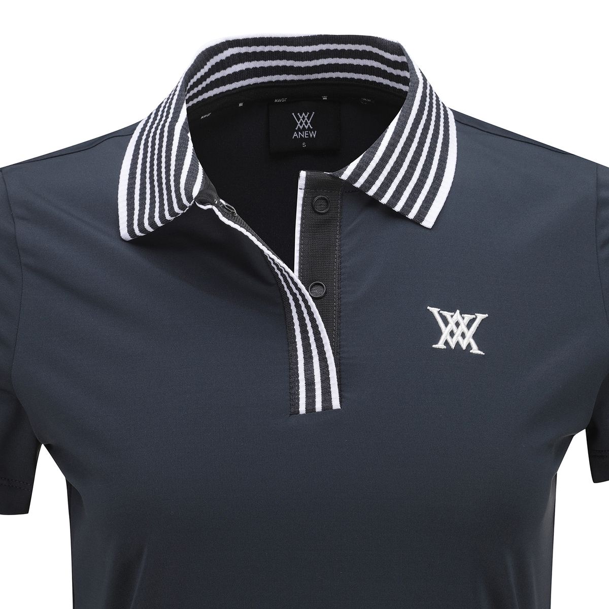 어뉴골프(ANEW GOLF) WOMEN KNIT COLLAR SHORT T-SHIRT_DG