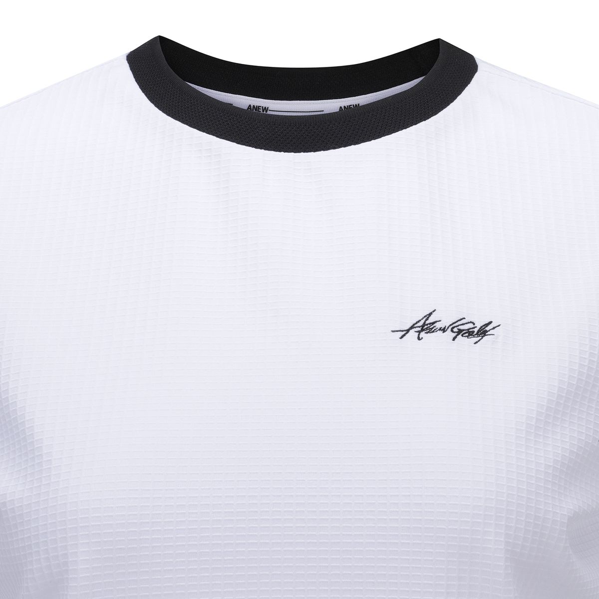어뉴골프(ANEW GOLF) WOMEN SQUARE LIP CREW NECK SHORT T-SHIRT_WH