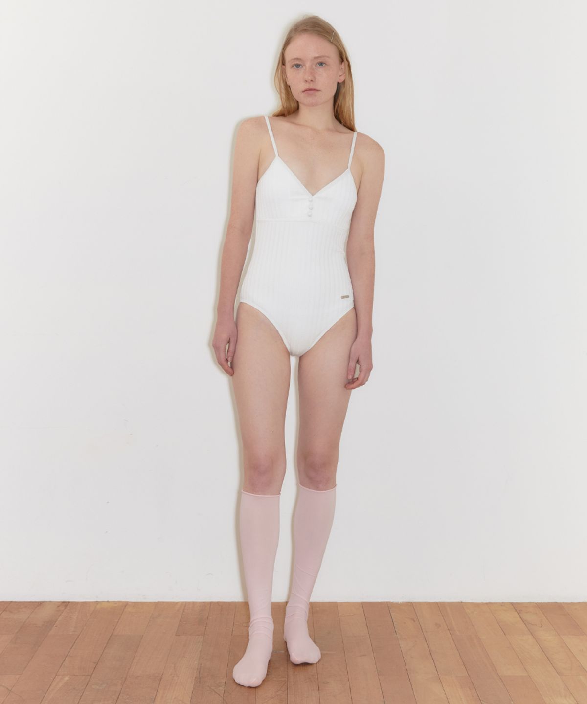 시눈(SINOON) Wave Stripe Swimsuit (White)
