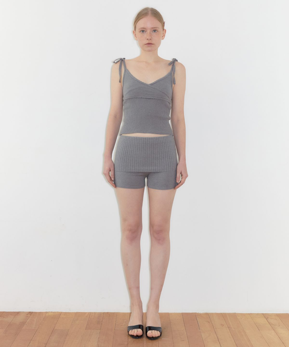 시눈(SINOON) Knit Shorts (Melange Grey)