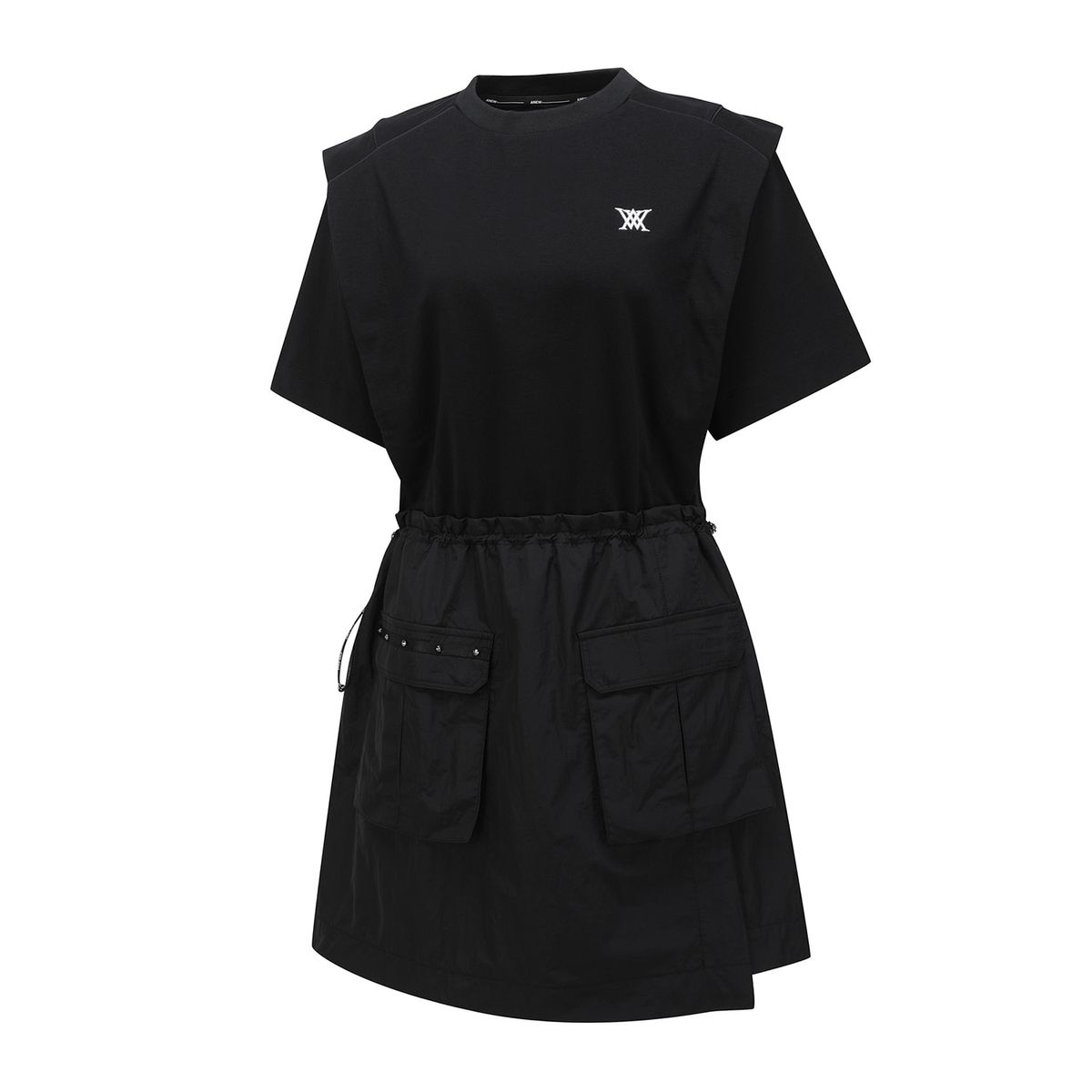 어뉴골프(ANEW GOLF) WOMEN JERSEY MIX ONE PIECE_BK