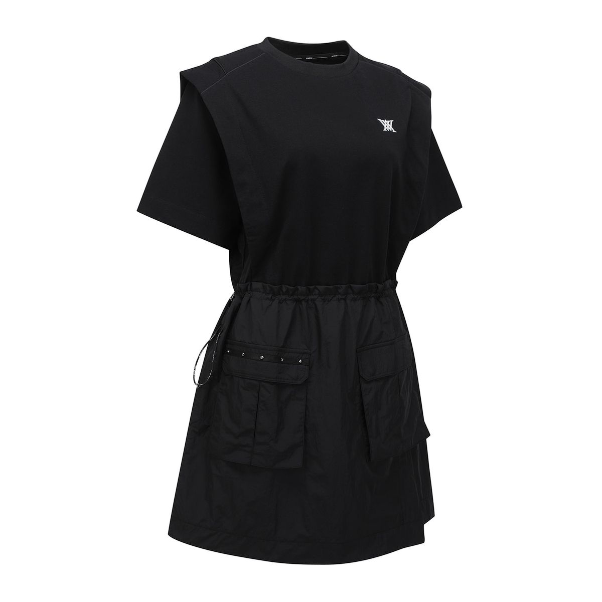 어뉴골프(ANEW GOLF) WOMEN JERSEY MIX ONE PIECE_BK
