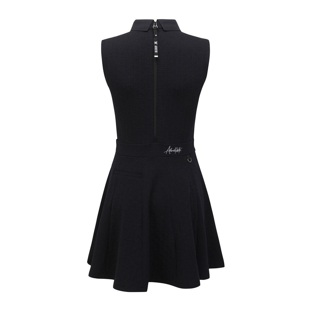 어뉴골프(ANEW GOLF) WOMEN EMBOSS JACQUARD ONE-PIECE_BK