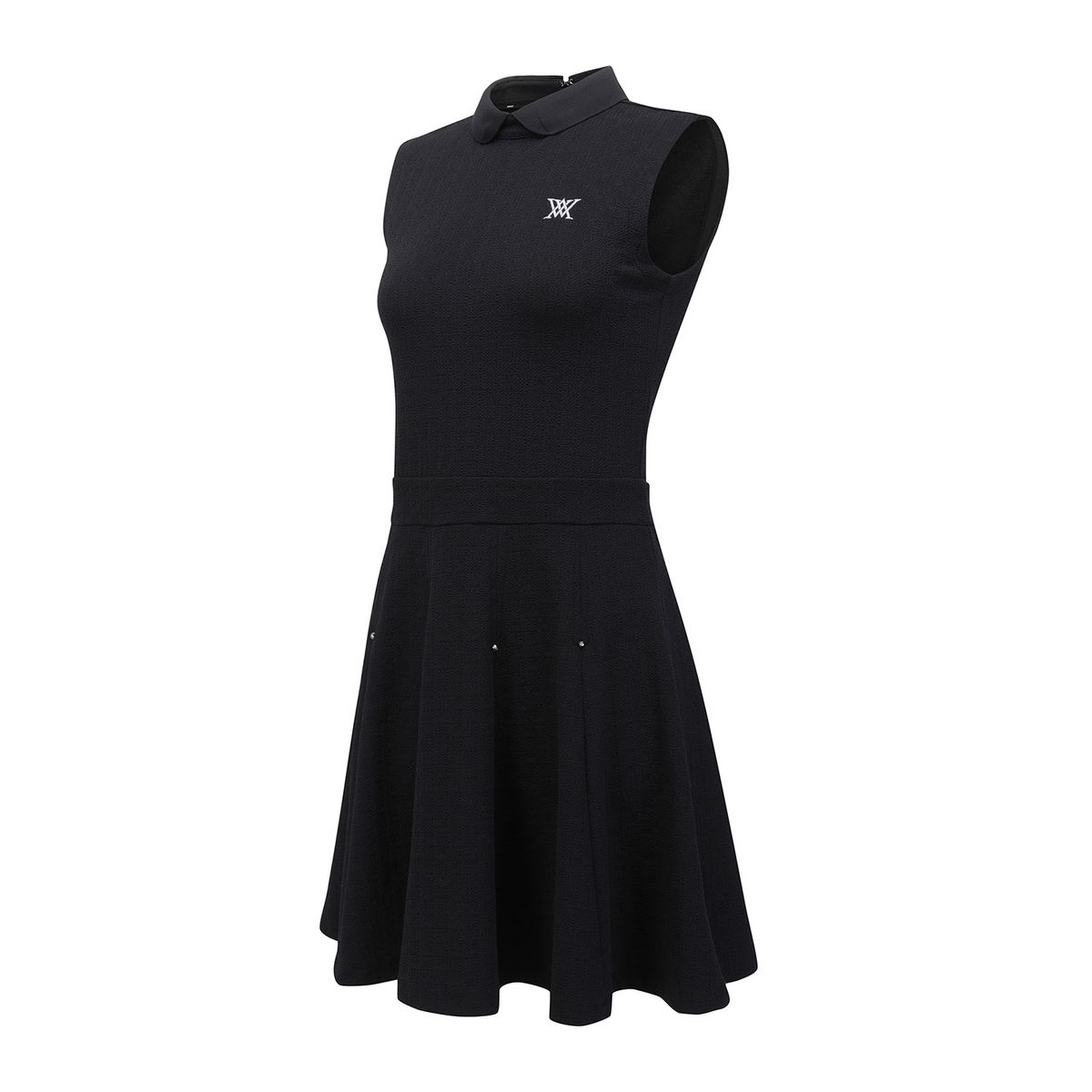 어뉴골프(ANEW GOLF) WOMEN EMBOSS JACQUARD ONE-PIECE_BK