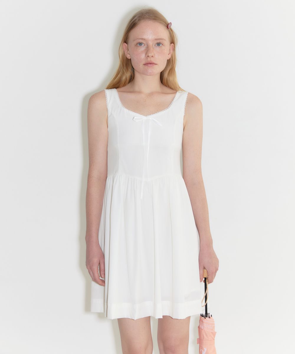 NEW] シヌーン☆Round Shirring Dress☆スリーブレス ドレス