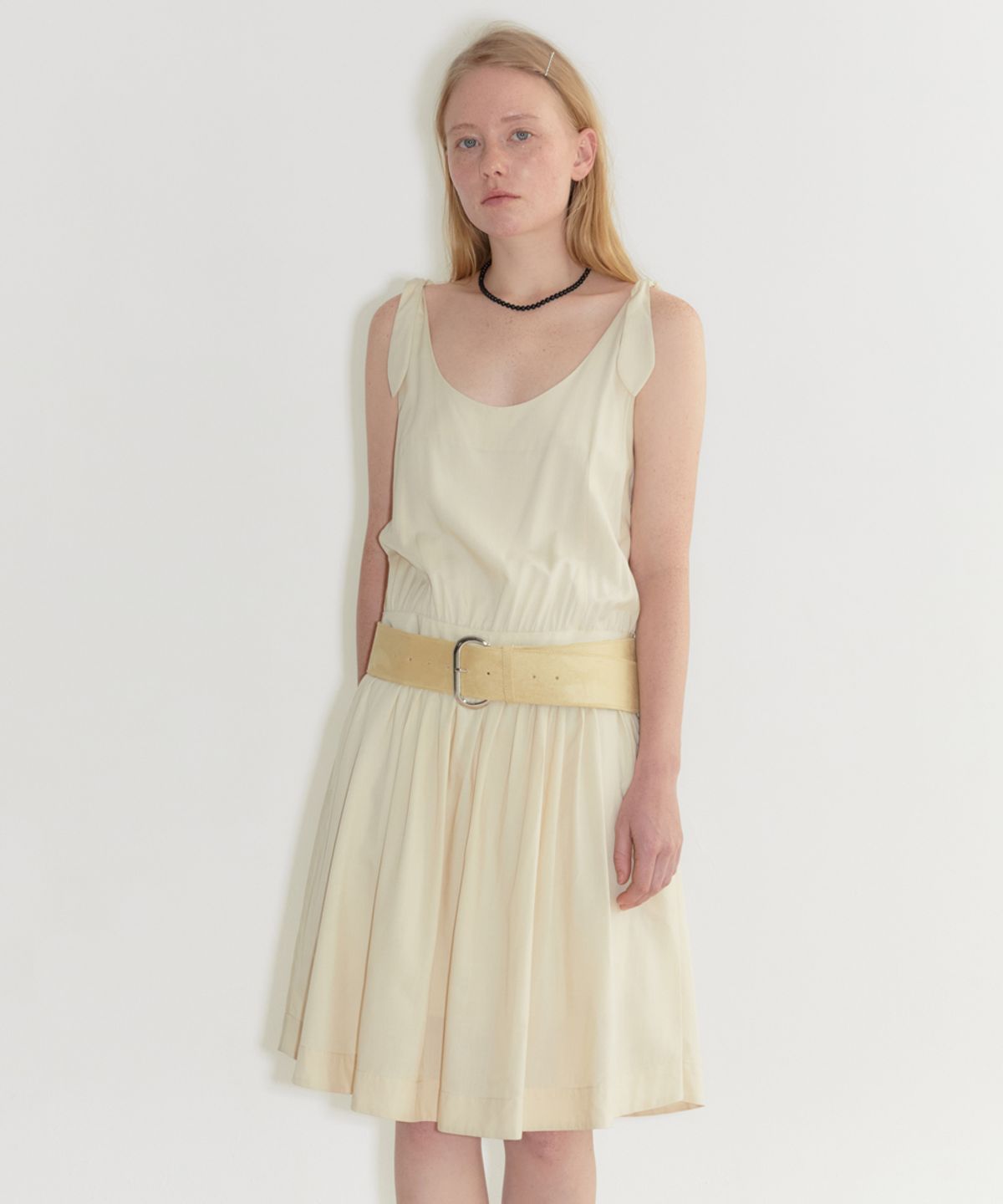 시눈(SINOON) Rabbit Tie Dress (Beige)