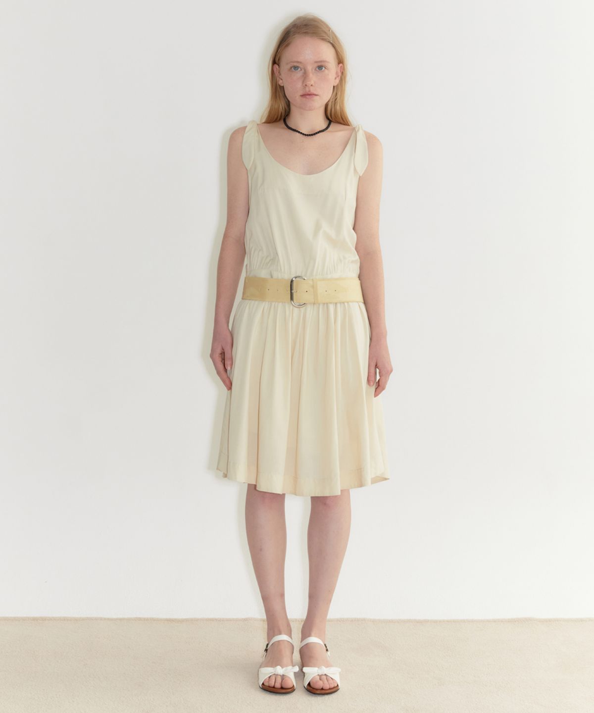 시눈(SINOON) Rabbit Tie Dress (Beige)
