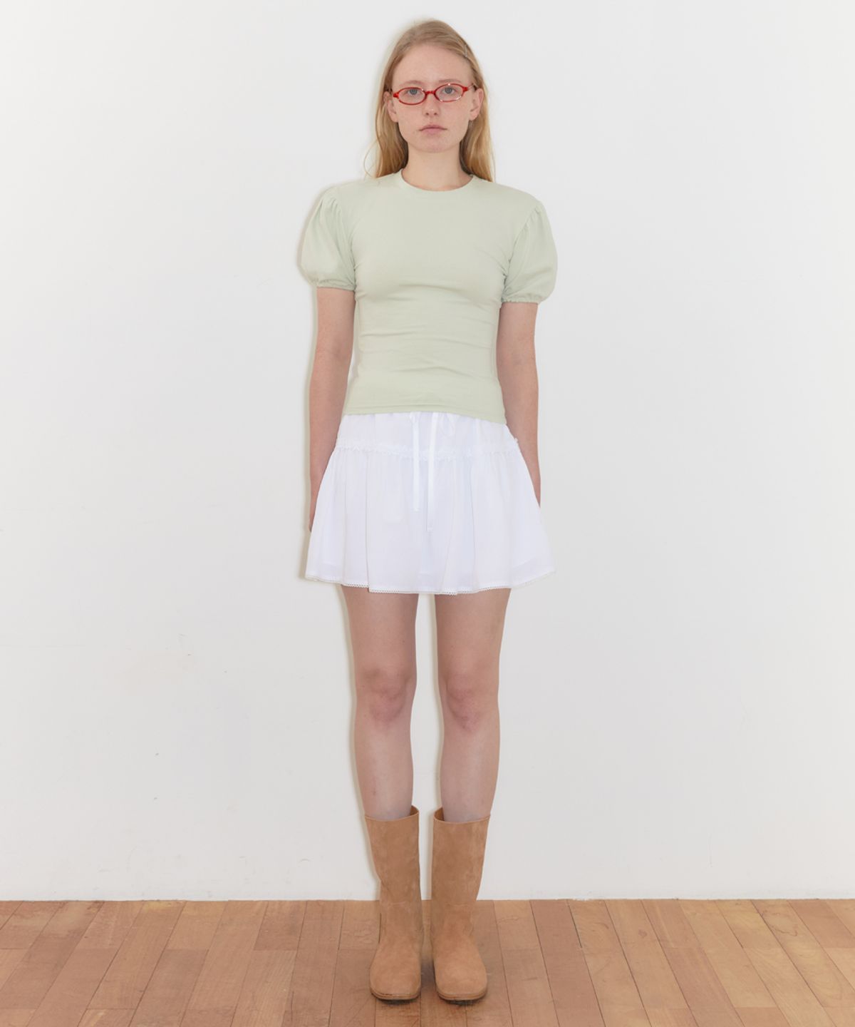 시눈(SINOON) Basic Puff T-Shirts (Light Green)