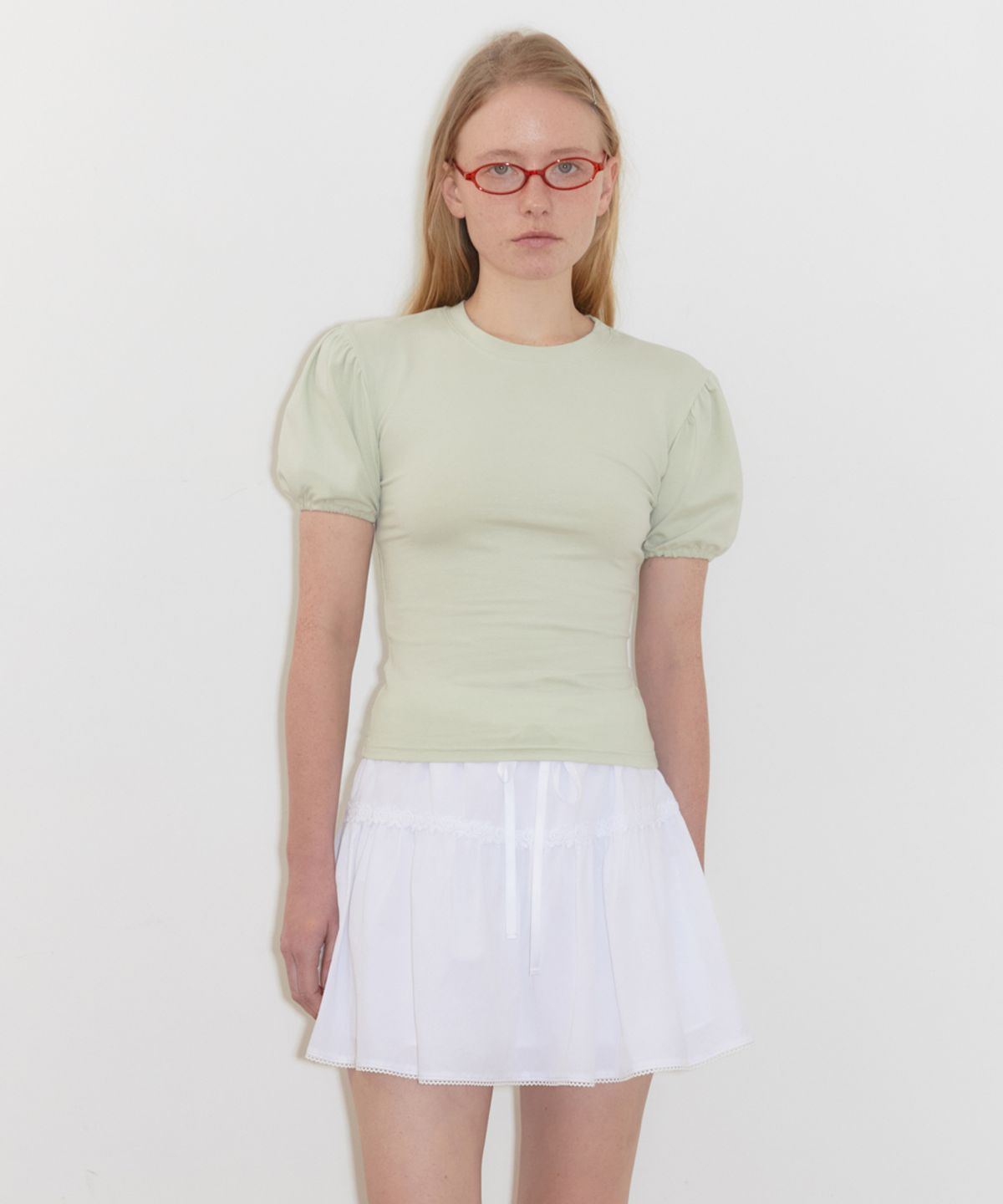 시눈(SINOON) Basic Puff T-Shirts (Light Green)