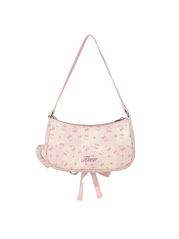 [ KIRSH ]★24SS★韓国人気★PRINTING LACE UP POINT HANDBAG MUSINSA | KIRSH Printed lace-up point handbag [pink]