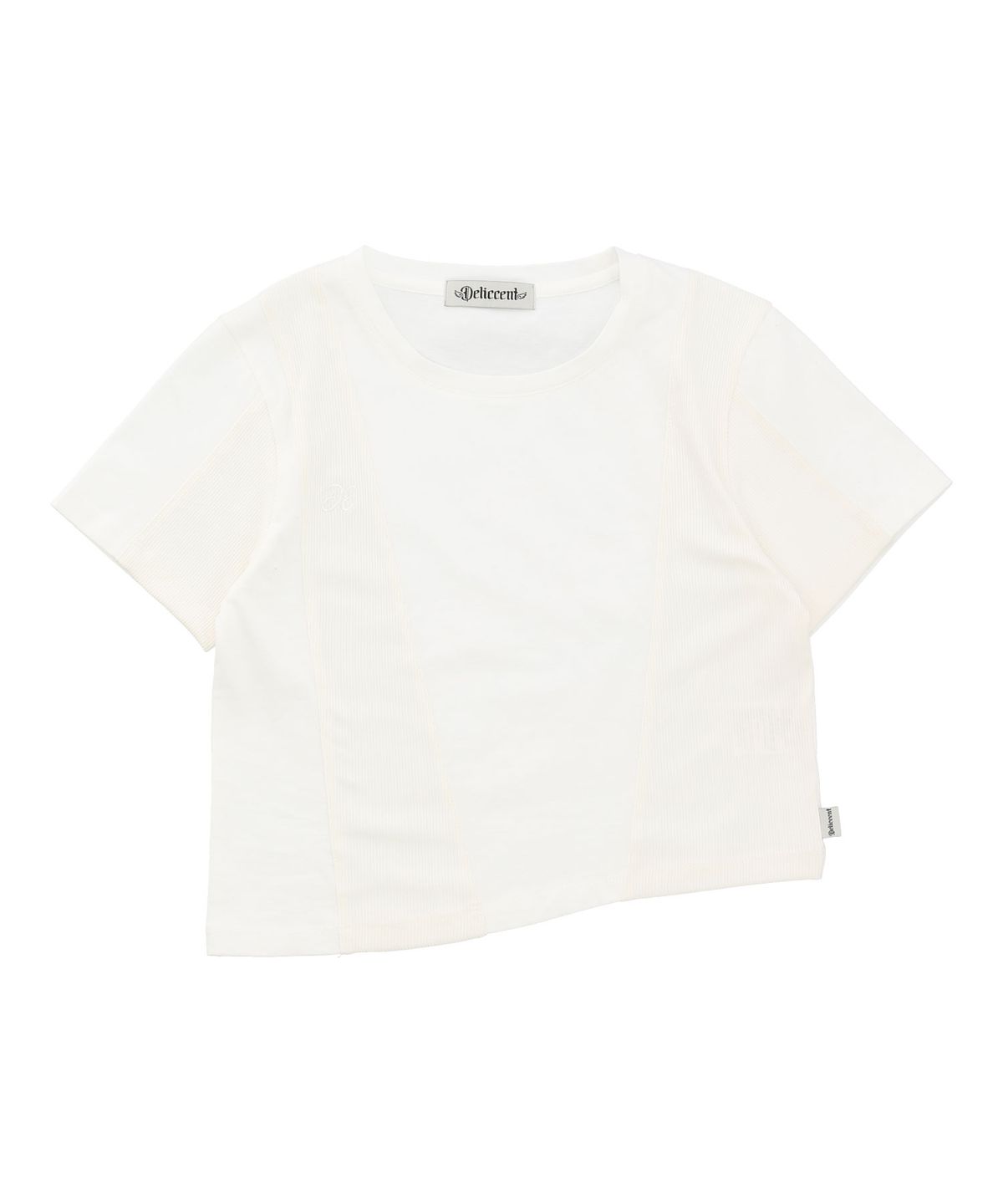 델리센트(DELICCENT) 핀 턱 라인 티셔츠 [WHITE]
