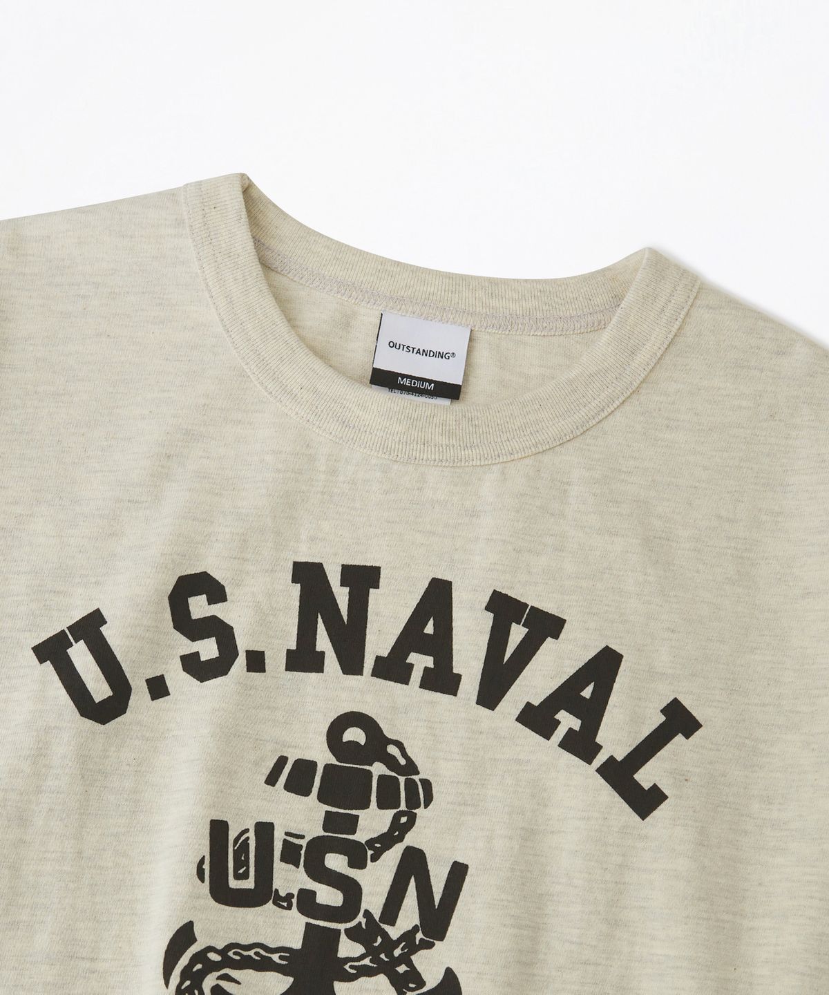 아웃스탠딩(OUTSTANDING) MIL SERIES TEE(U.S.NAVAL)_1%OATMEAL