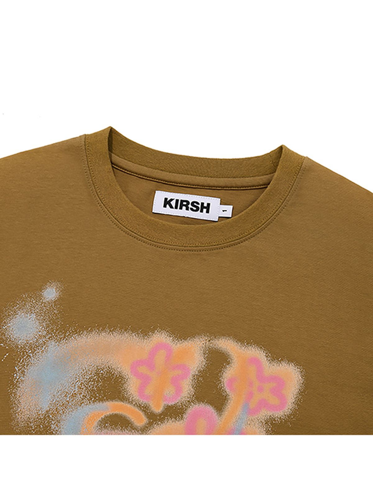 키르시(KIRSH) 체리 블러 그래픽 티셔츠 [카키]