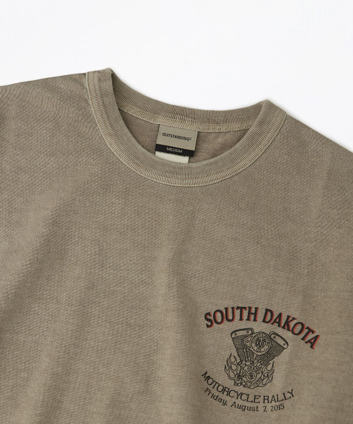 아웃스탠딩(OUTSTANDING) MOT SERIES TEE(SOUTH DAKOTA)_PIGMENT BEIGE - 사이즈 ...