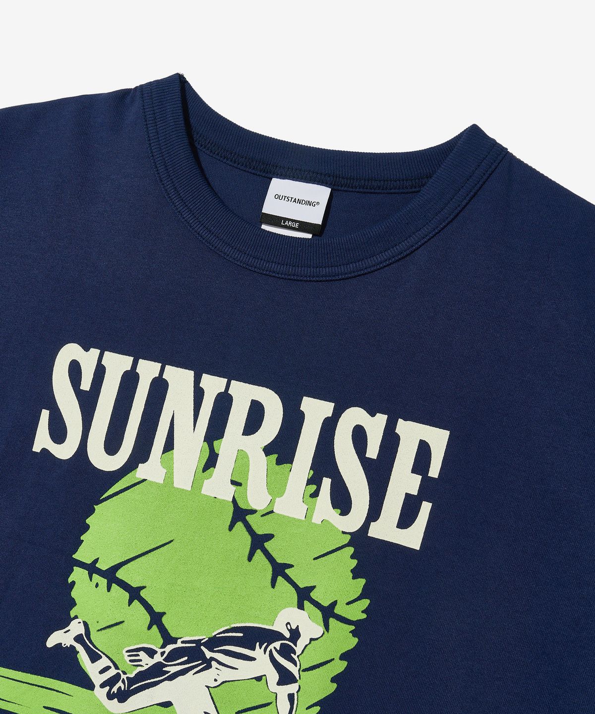 아웃스탠딩(OUTSTANDING) V.S.C TEE(SUNRISE NEW YORK)_LIGHT NAVY