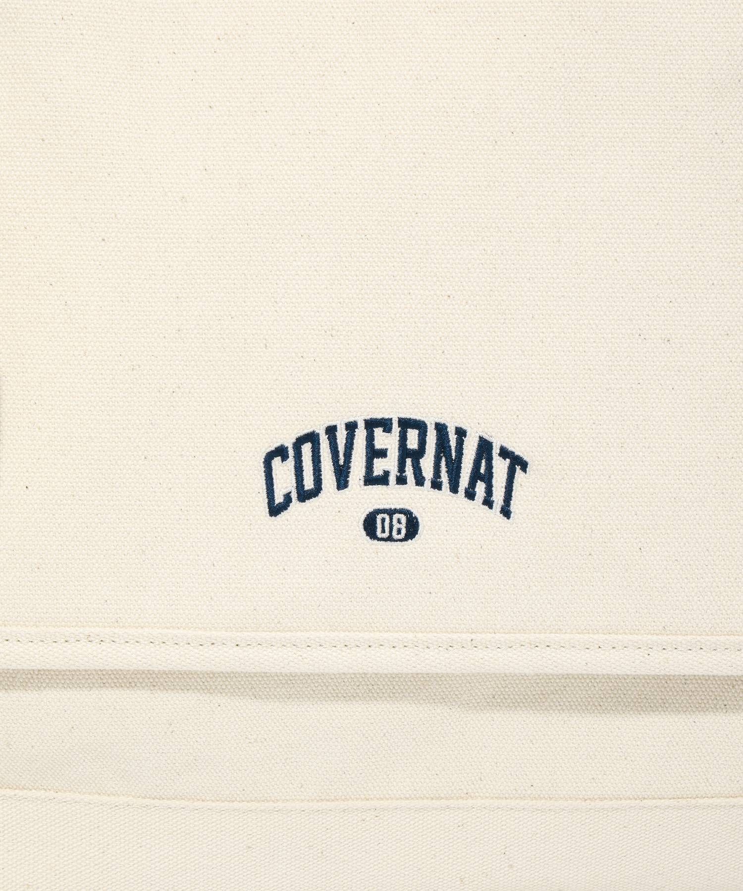 MUSINSA | COVERNAT Canvas Serif Messenger Bag Ivory