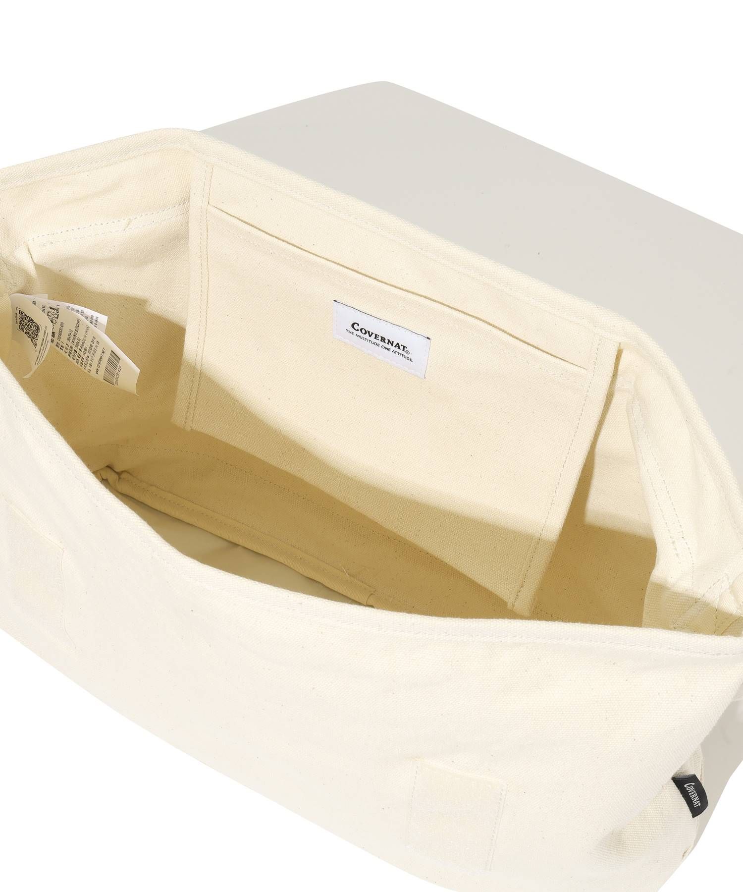 ★韓国人気★COVERNAT★CANVAS SERIF MESSENGER BAG MUSINSA | COVERNAT Canvas Serif Messenger Bag Ivory