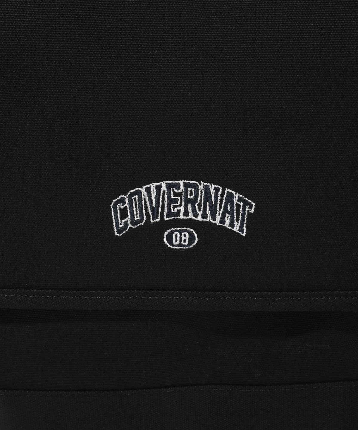 커버낫(COVERNAT) 캔버스 세리프 메신저백 블랙