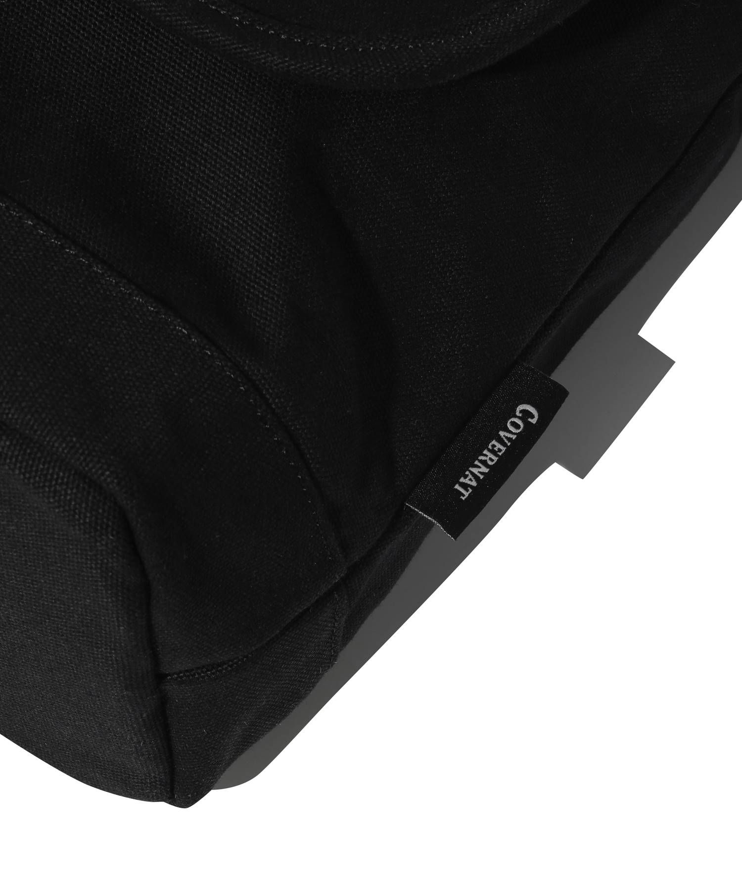 MUSINSA | COVERNAT Canvas Serif Messenger Bag Black
