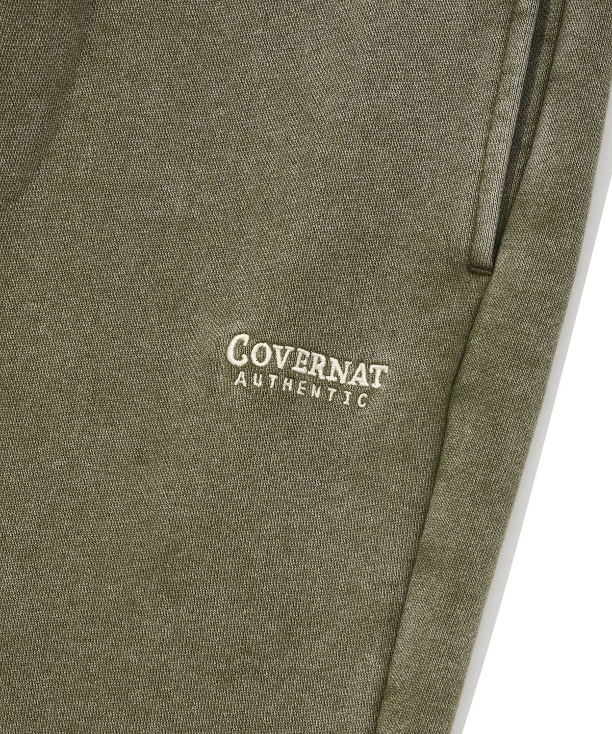 커버낫(COVERNAT) 피그먼트 스웻 와이드 팬츠 카키