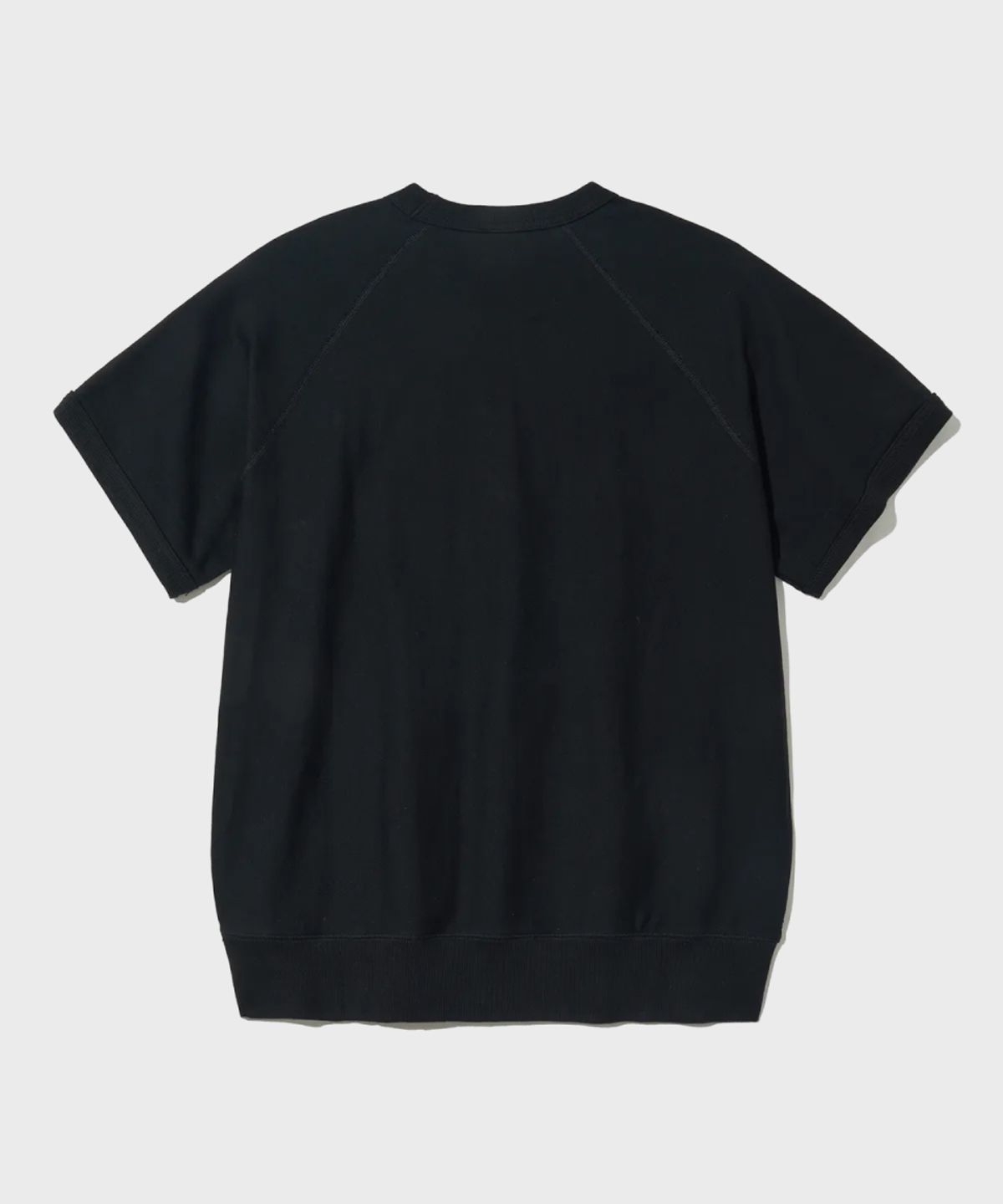 아웃스탠딩(OUTSTANDING) BASIC HALF SWEAT_BLACK