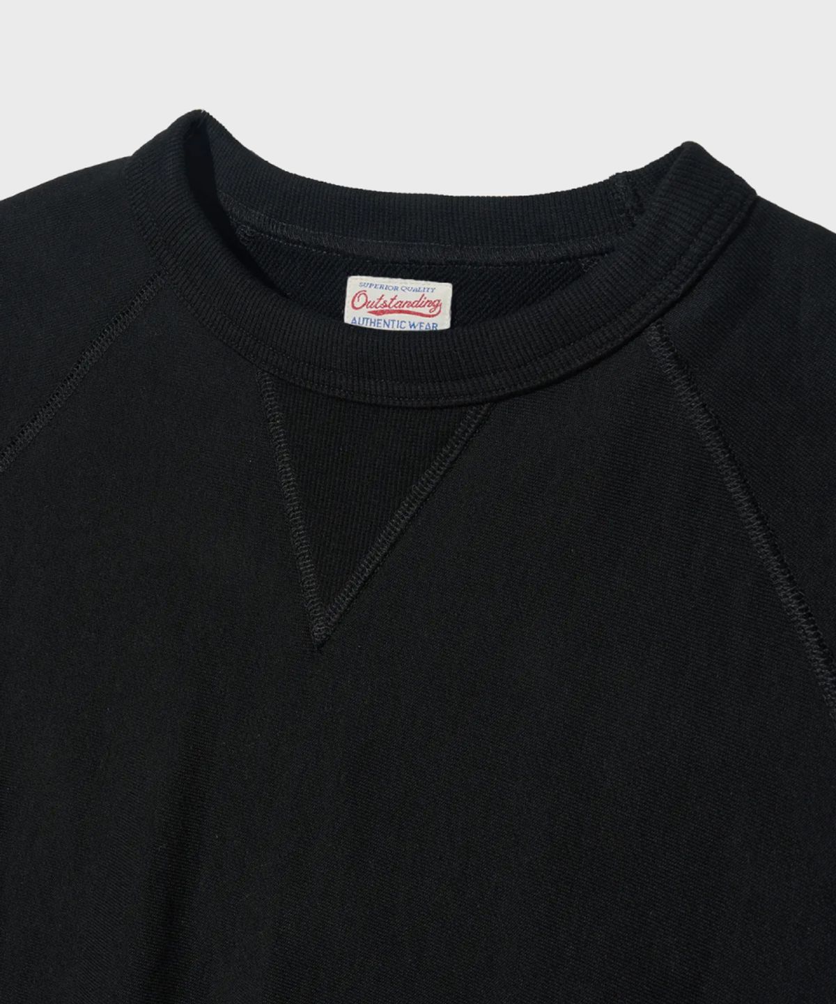 아웃스탠딩(OUTSTANDING) BASIC HALF SWEAT_BLACK
