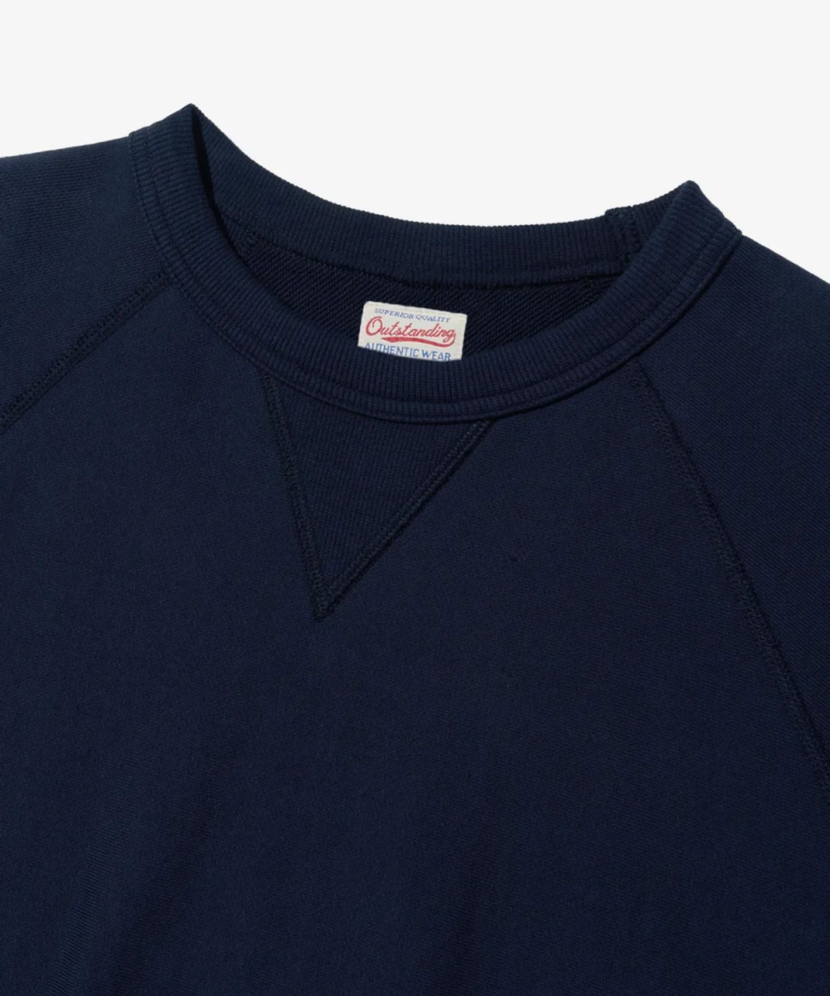 아웃스탠딩(OUTSTANDING) BASIC HALF SWEAT_NAVY