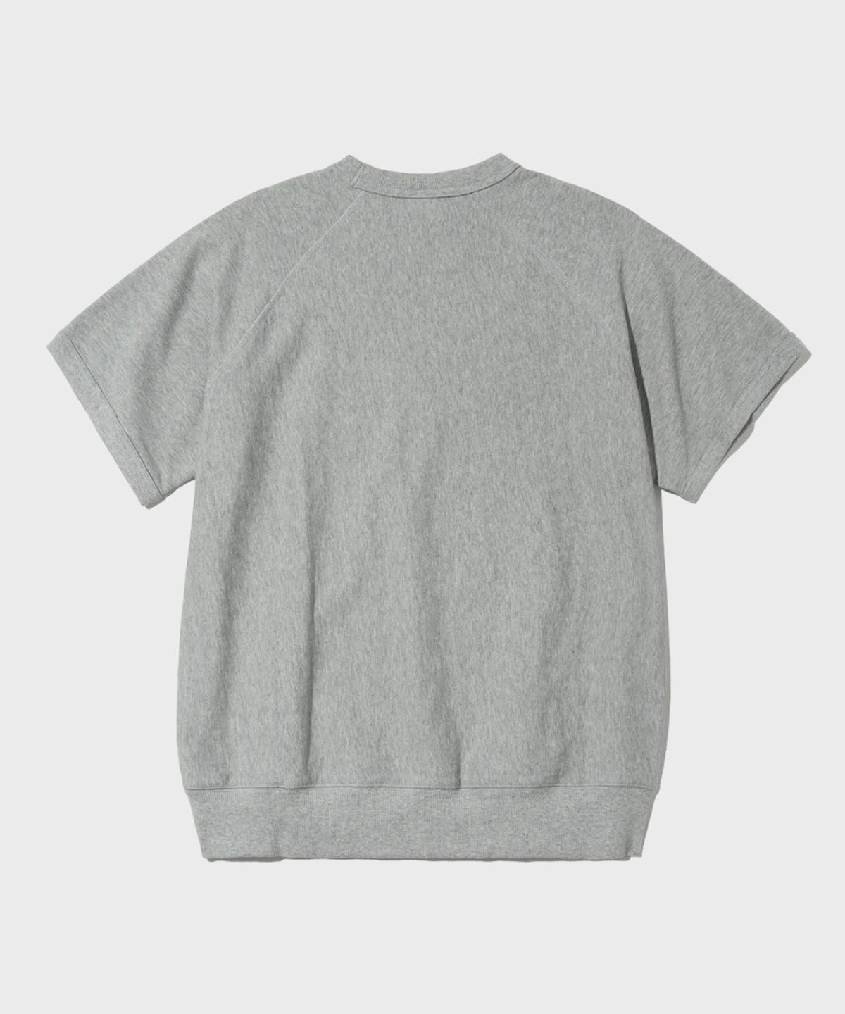 아웃스탠딩(OUTSTANDING) BASIC HALF SWEAT_8%MELANGE GRAY