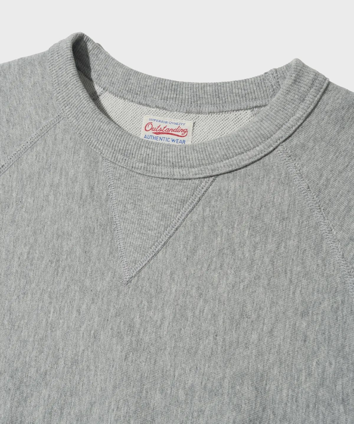 아웃스탠딩(OUTSTANDING) BASIC HALF SWEAT_8%MELANGE GRAY
