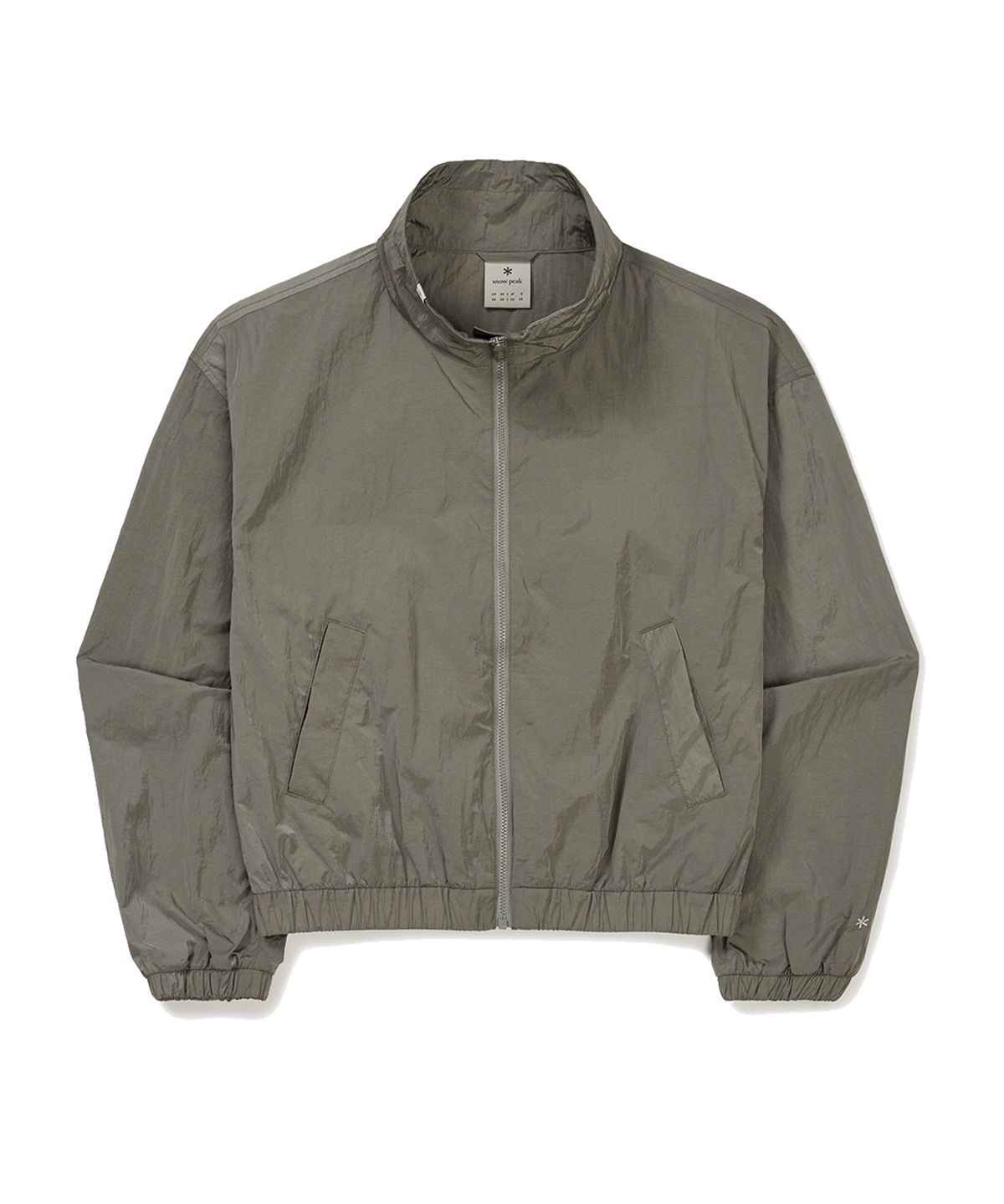 스노우피크 어패럴(SNOWPEAK APPAREL) 브라이트 여성 세미 크롭 바람막이 Olive (S24MWFWB75)