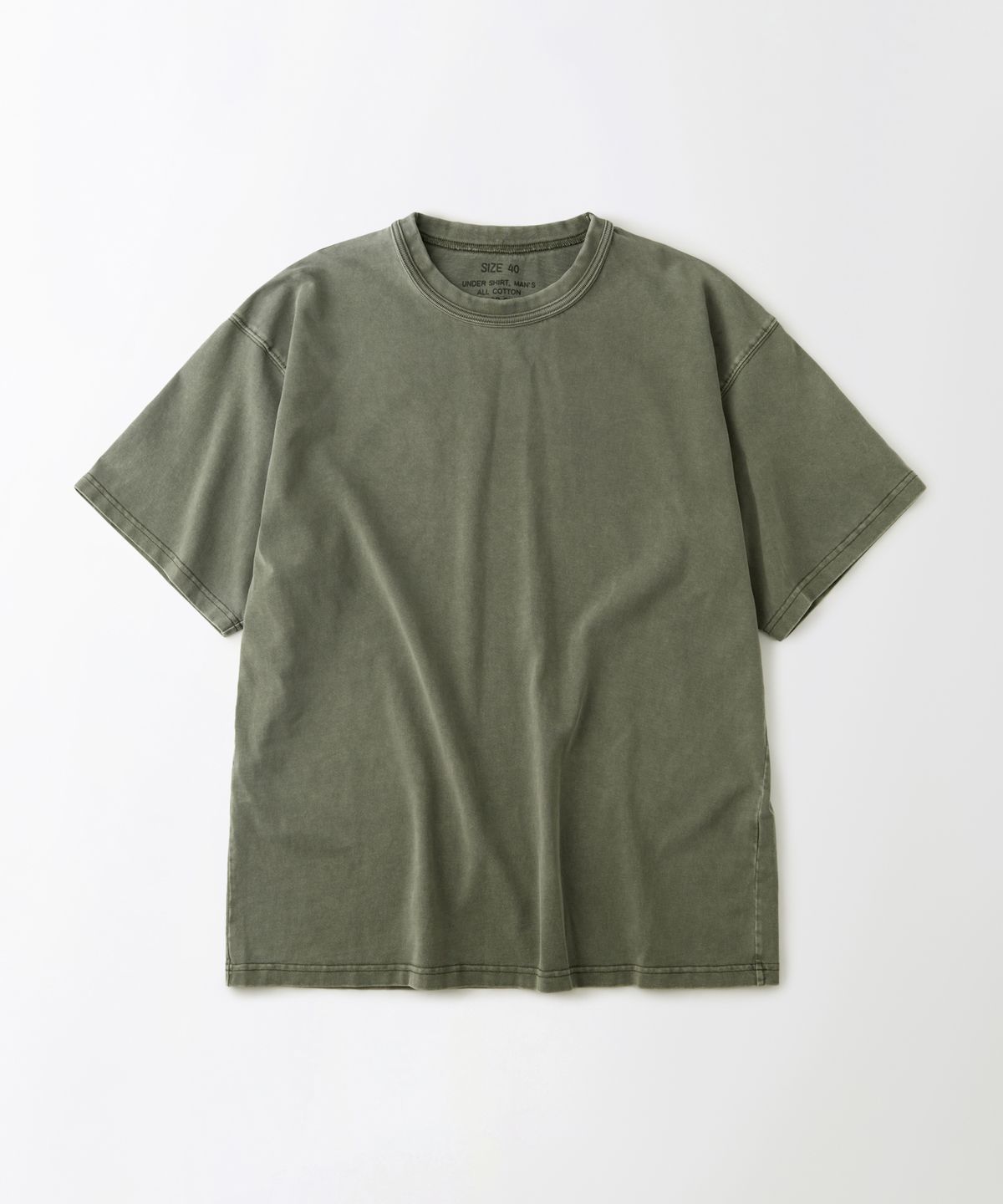 아웃스탠딩(OUTSTANDING) [2PACK] VINTAGE WASHING T-SHIRT_VINTAGE OLIVE/VINTAGE CHARCOAL
