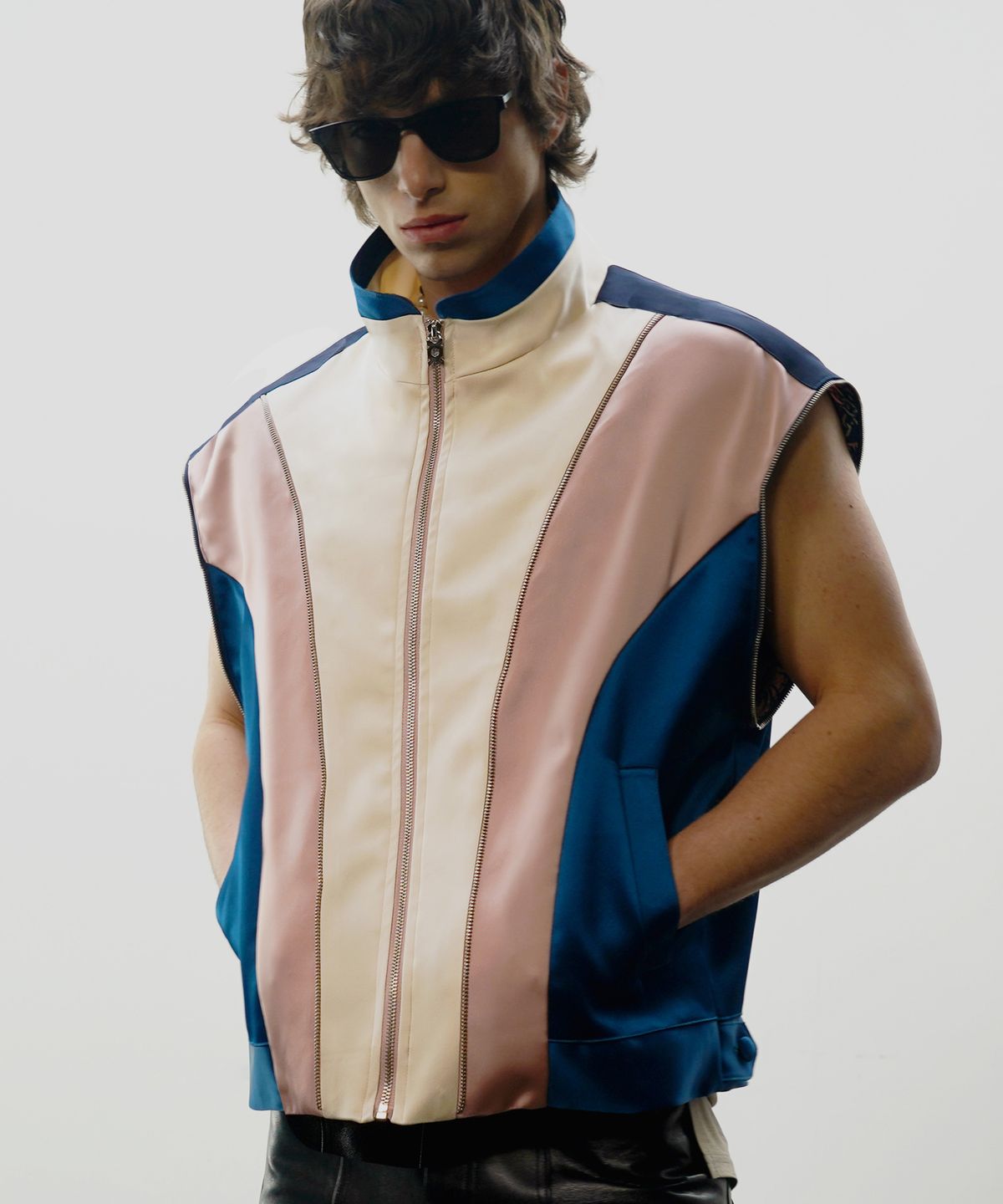 언티지(UNTAGE) 멀티 집업 오버사이즈 트랙 자켓[Pink(UNISEX)]_UTO-SS04