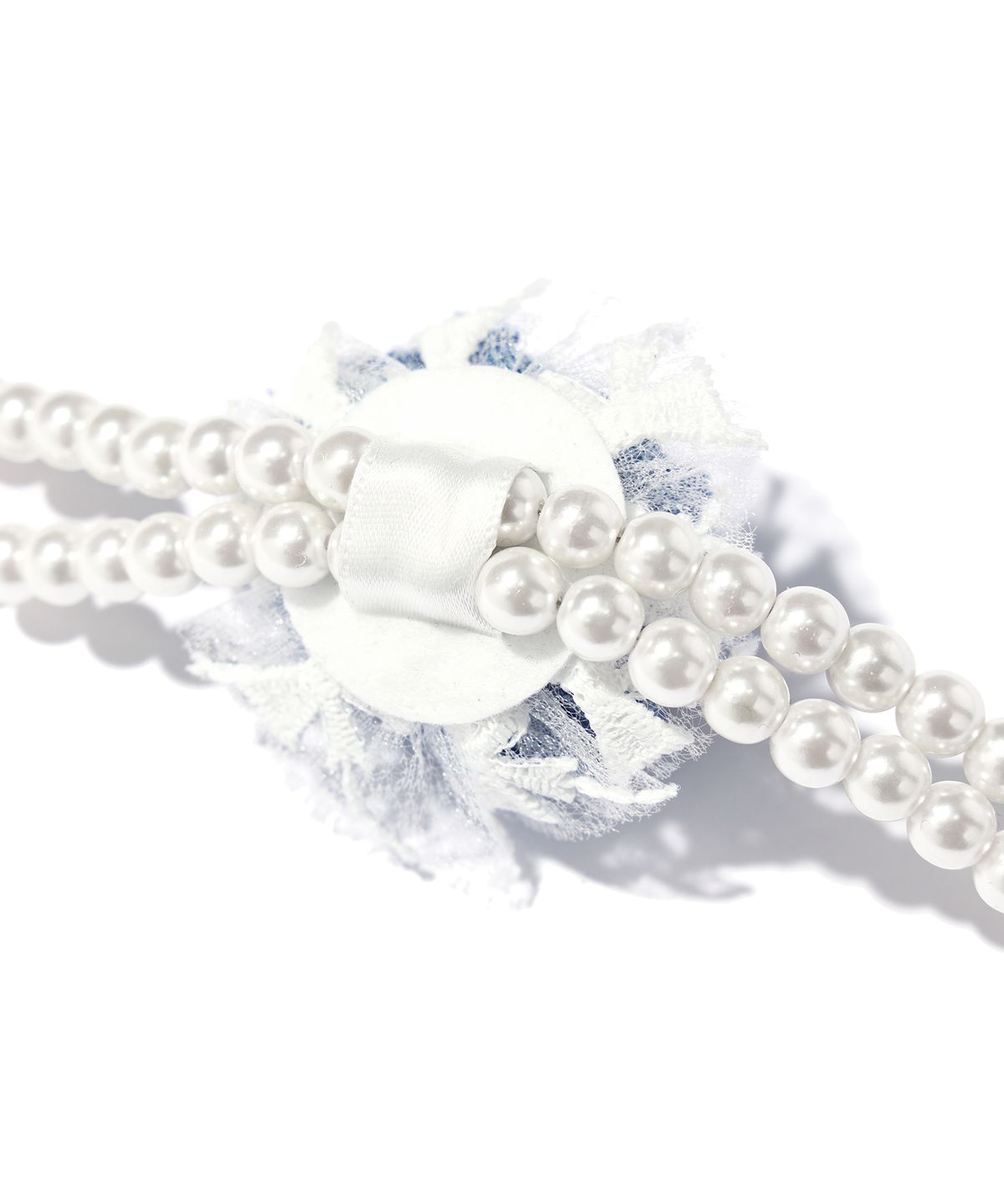 유희(YOUHEE) FLOWER PEARL CHOCKER BLUE