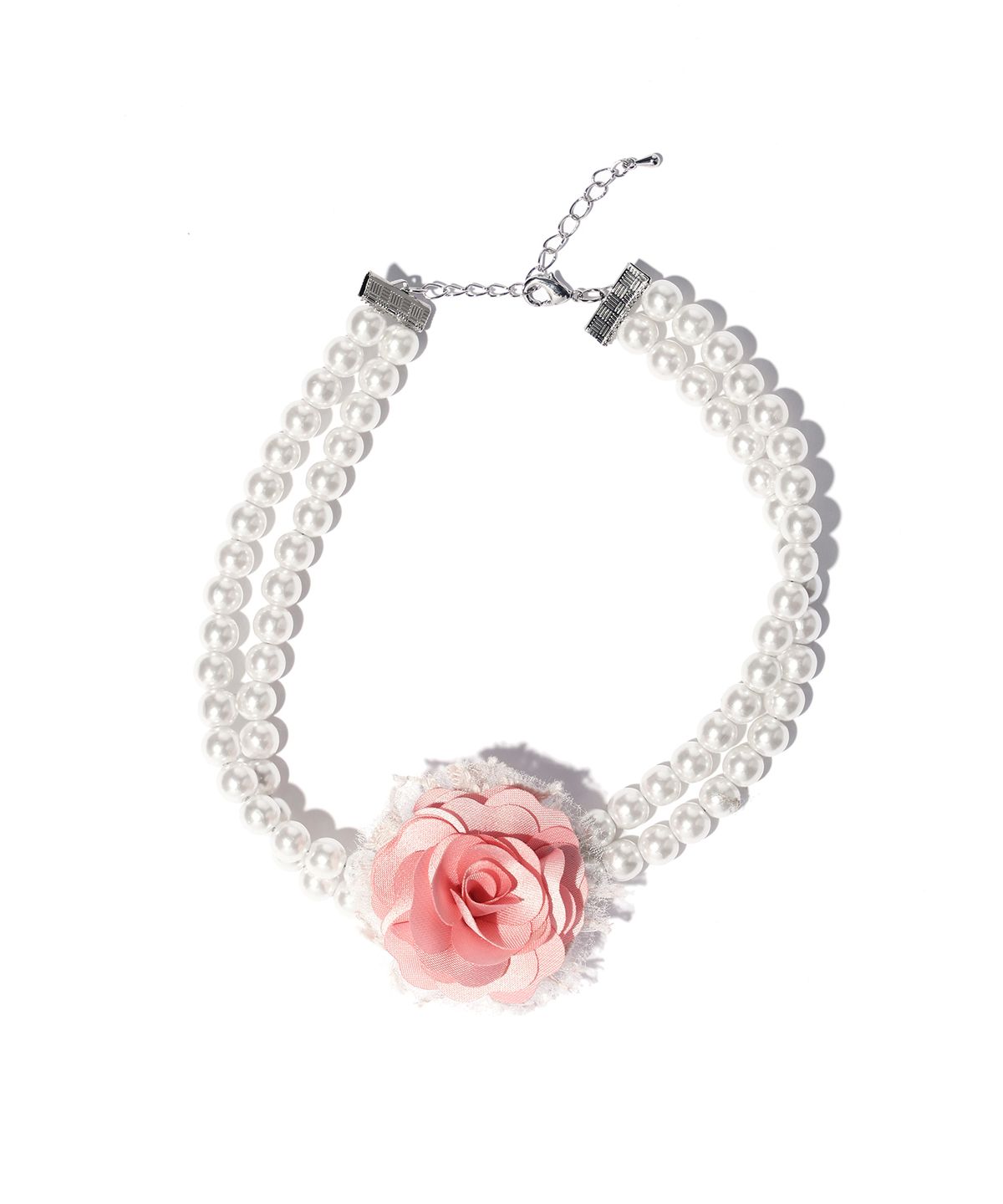 유희(YOUHEE) FLOWER PEARL CHOCKER PINK