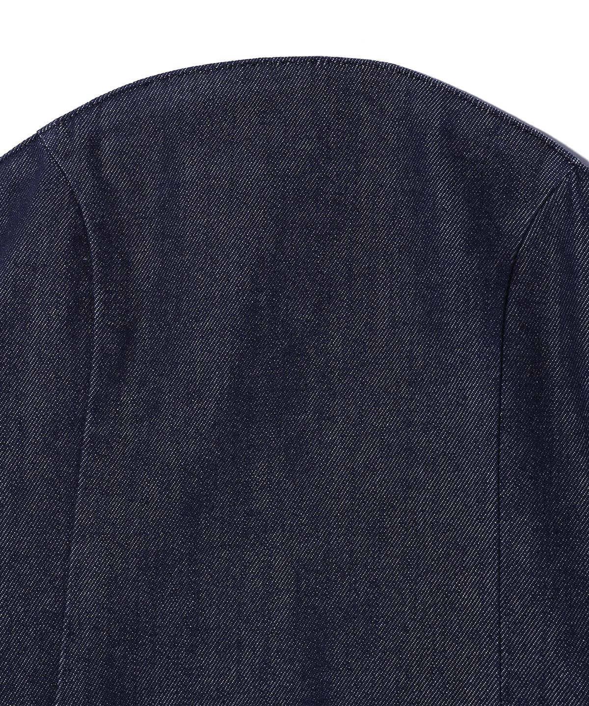 유희(YOUHEE) DENIM TUBE TOP DRESS BLUE