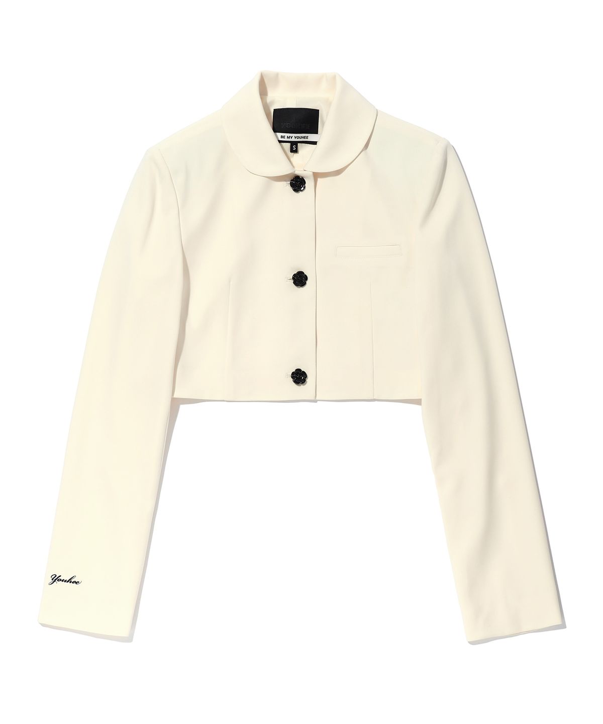 유희(YOUHEE) CROP JACKET CREAM