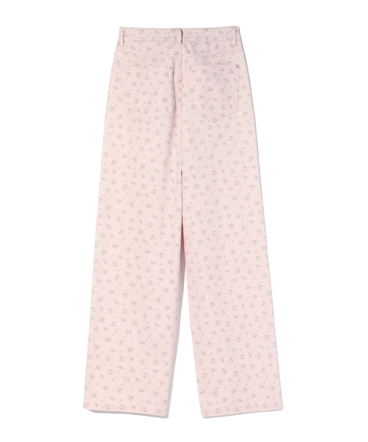 유희(YOUHEE) FLOWER PATTERN DENIM PANTS PINK