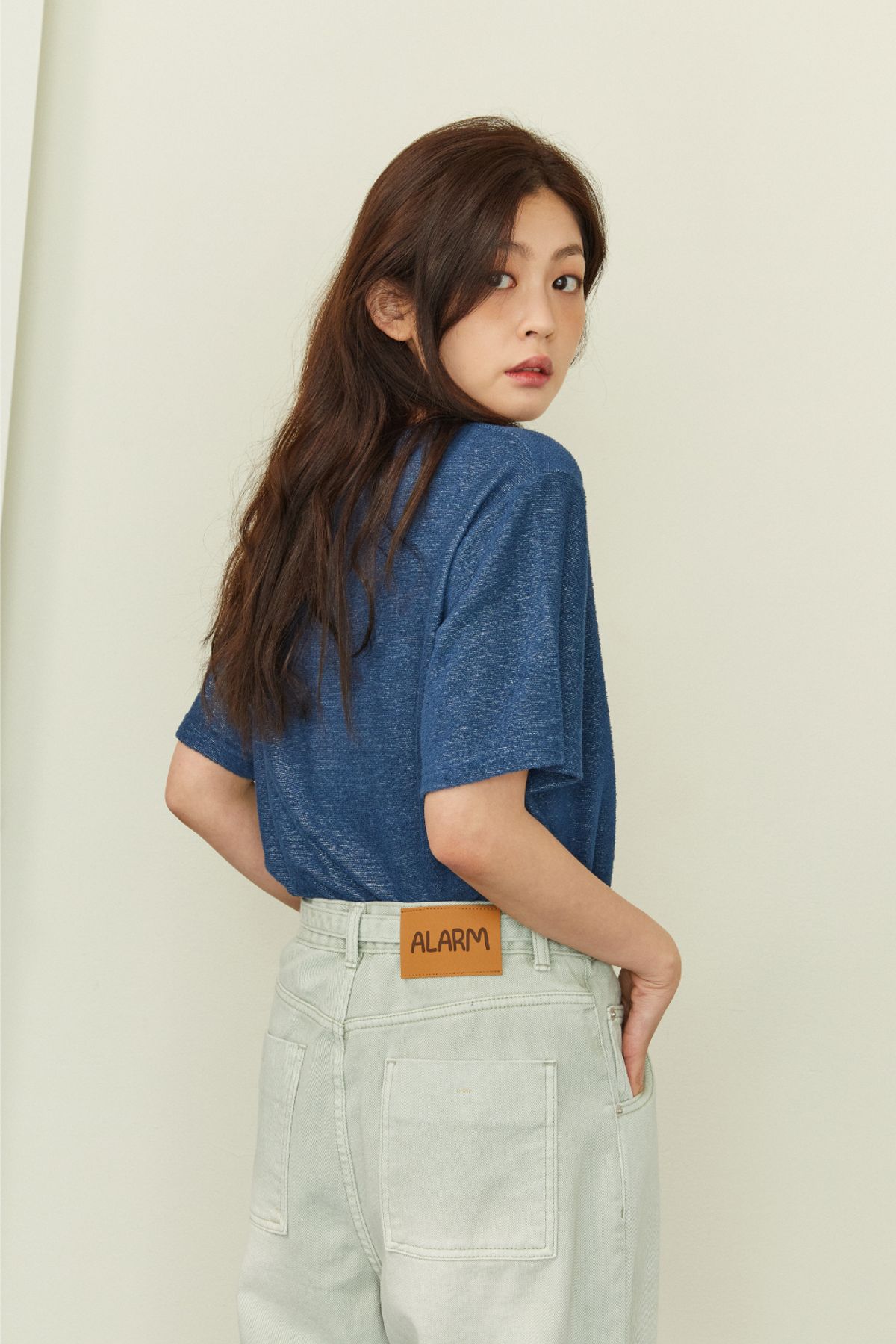 알람서울(ALARMSEOUL) 알람 원턱 벨티드 팬츠 민트_우먼