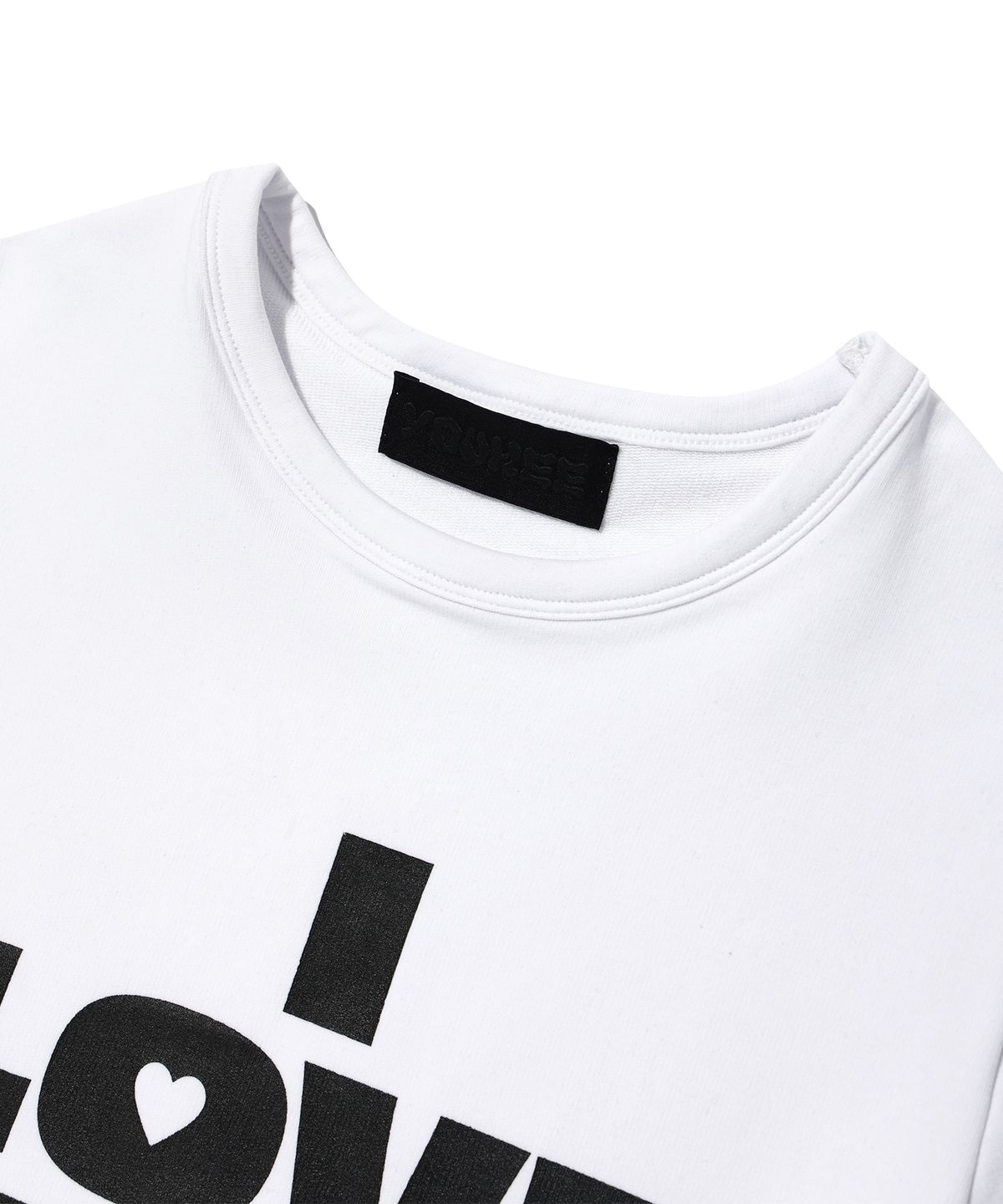 유희(YOUHEE) LOVE DRESS LETTERING T-SHIRTS WHITE