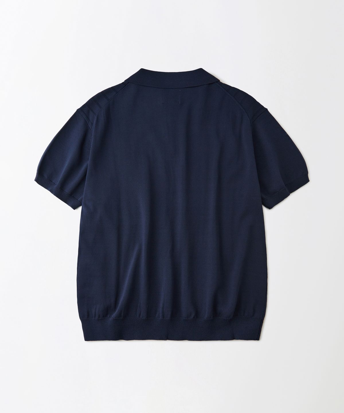 아웃스탠딩(OUTSTANDING) HS STRIPE KNIT COLLAR SHIRT_NAVY