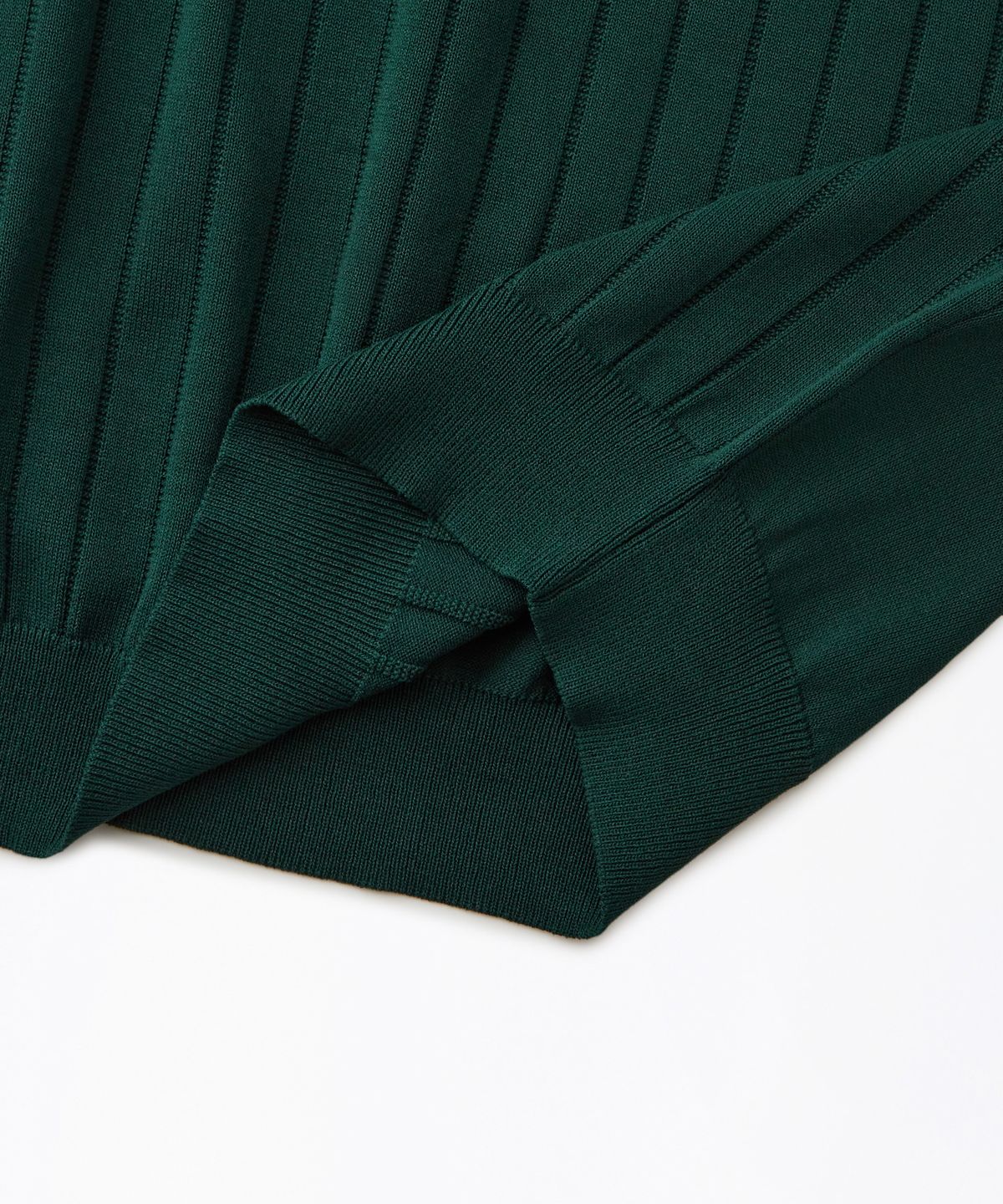 아웃스탠딩(OUTSTANDING) HS STRIPE KNIT COLLAR SHIRT_GREEN