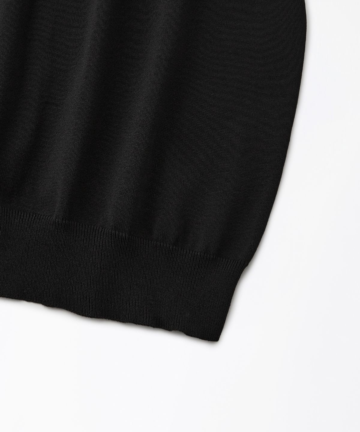 아웃스탠딩(OUTSTANDING) HS KNIT COLLAR SHIRT_BLACK